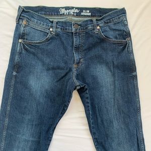 Wranglers Retro Slim Straight Men’s Jeans 36x36 dark blue wash pants